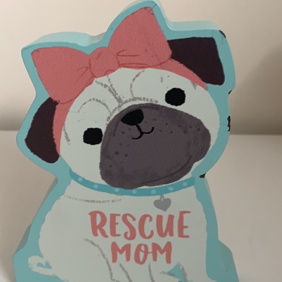 French Dog Rescue Mom Table Top Decor. Brand New - Picture 2 of 5